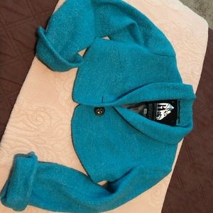 Wool blend crop jacket